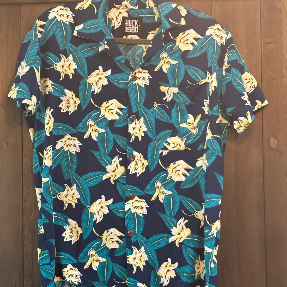 Huck 1980 Men's Blue Floral Shirt